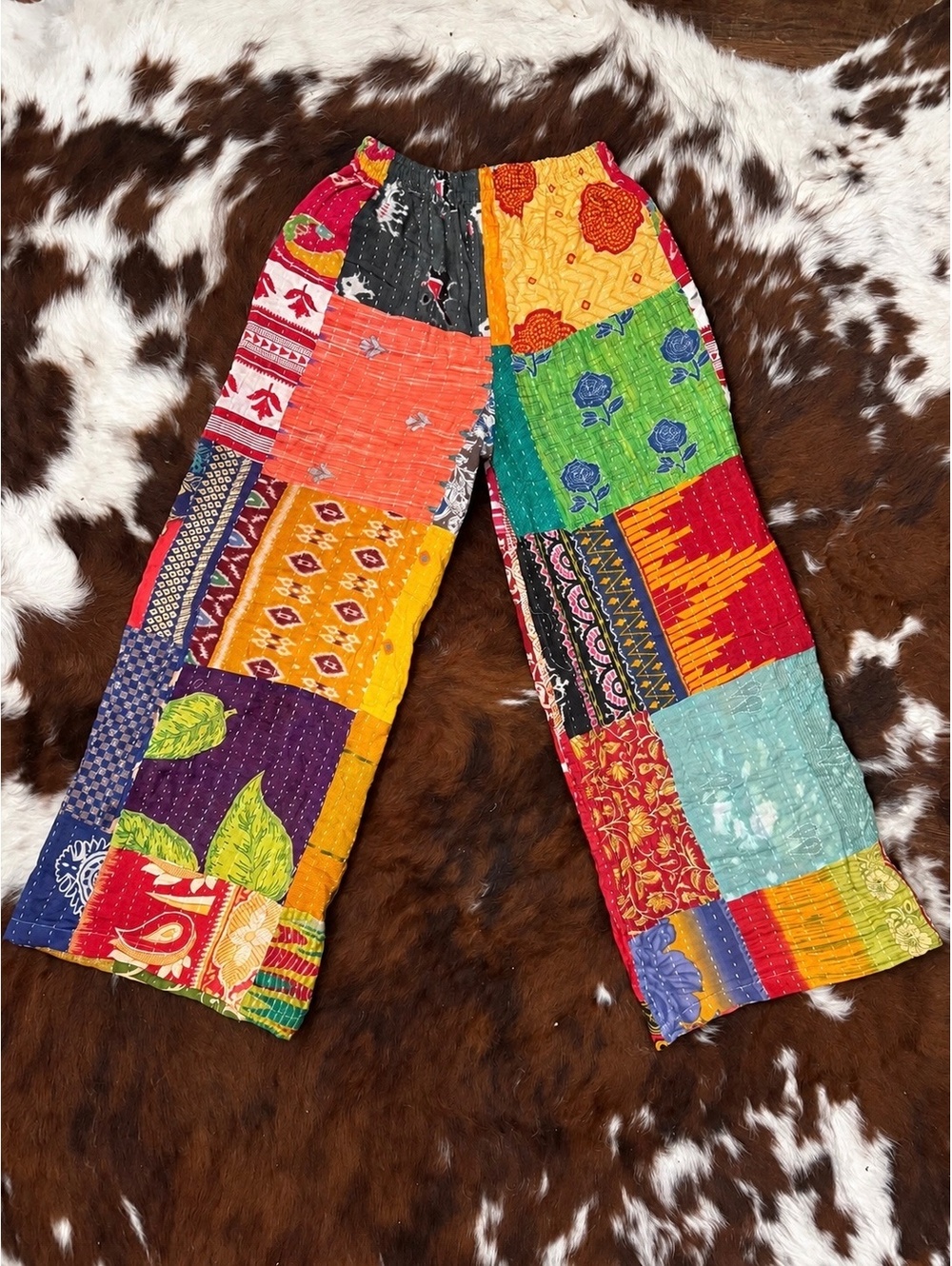 NEW “Desert Fiesta” Reversible Kantha Pants — One Size